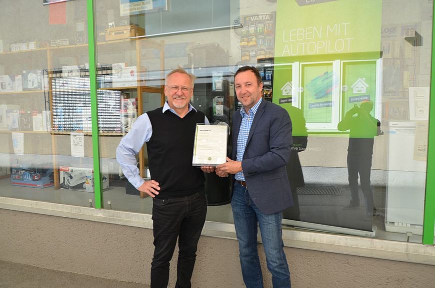 Elektro Florian GmbH aus der Stadt Salzburg wird ausgezeichnet als Firma mit Handschlagqualität!