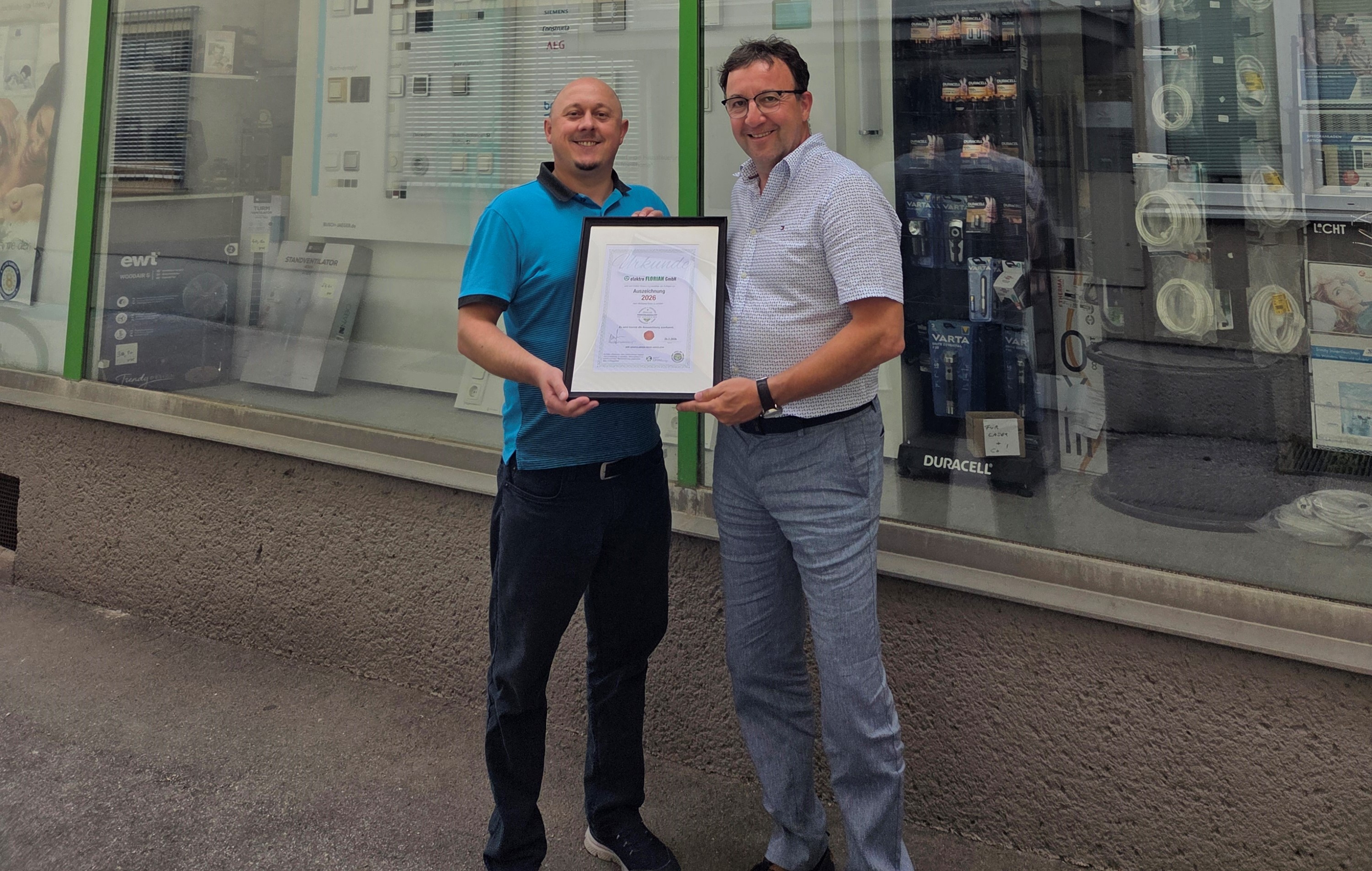 Elektro Florian GF Markus Schwarz aus Salzburg hat Handschlagqualität
