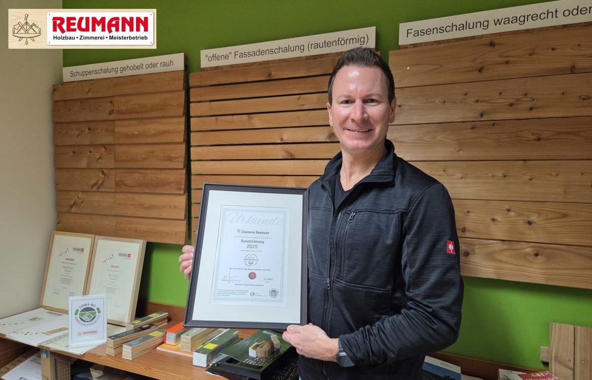 Holzbau Zimmerei Reumann aus Deutschkreutz hat Handschlagqualität